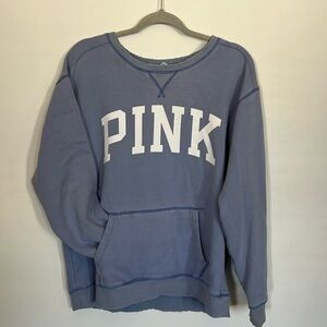 PINK blue crewneck with pocket